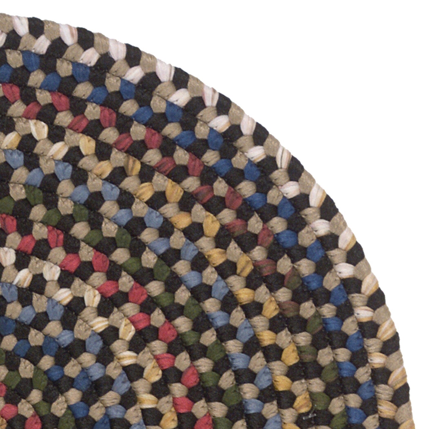 Tappeto ovale intrecciato multicolore fatto a mano Wayland di Colonial Mills