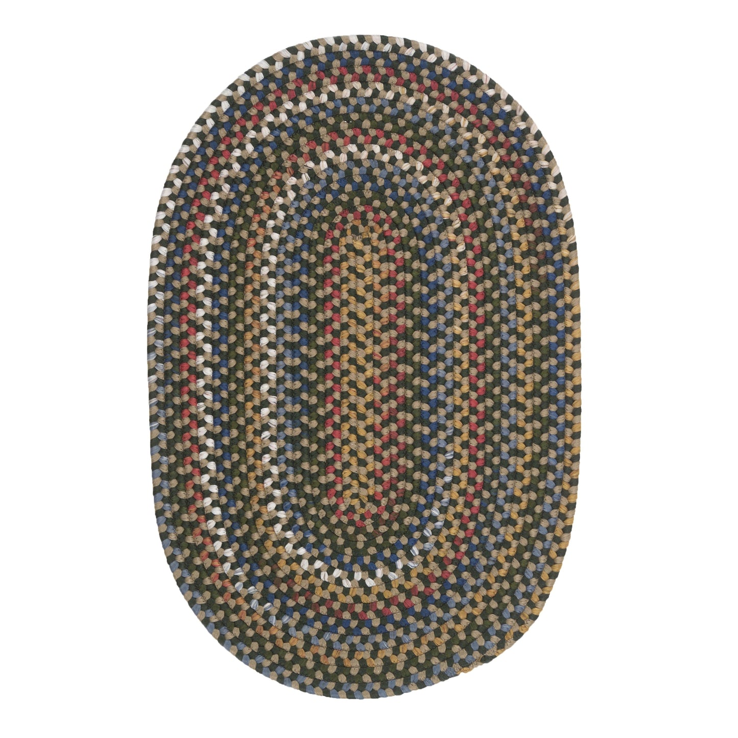 Tappeto ovale intrecciato multicolore fatto a mano Wayland di Colonial Mills