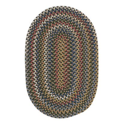 Tappeto ovale intrecciato multicolore fatto a mano Wayland di Colonial Mills