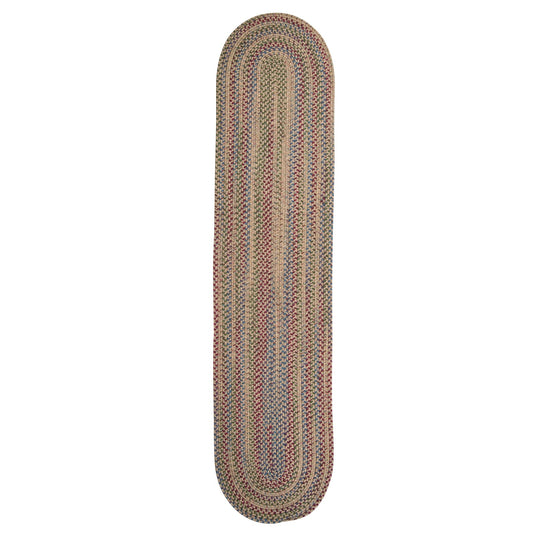 Tappeto da corridoio intrecciato rustico multicolore Worley di Colonial Mills