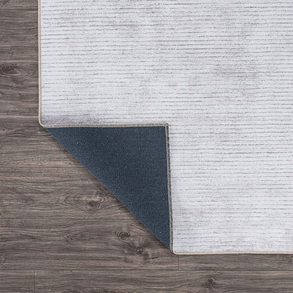 Tappeto moderno lavabile in lavatrice con strisce effetto anticato