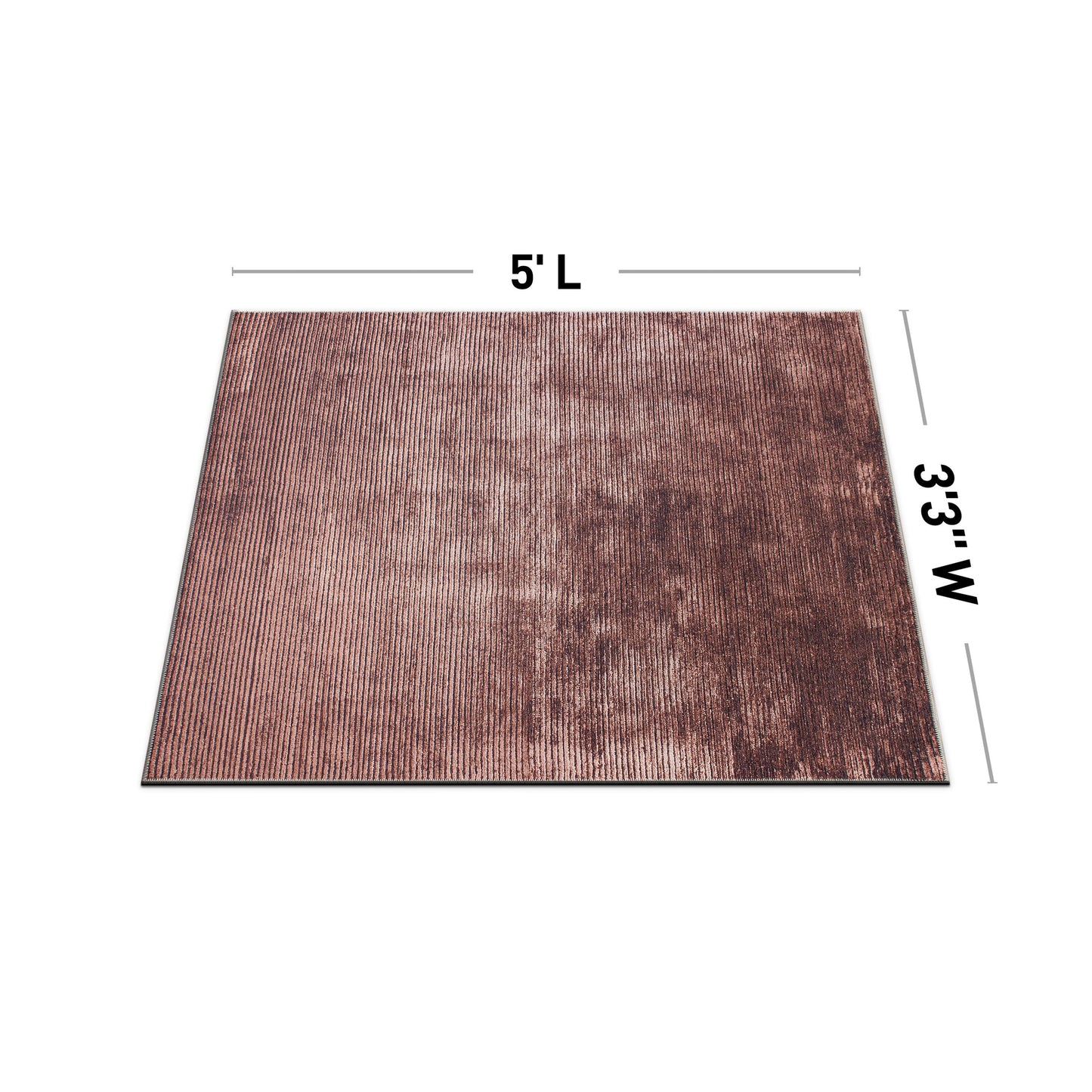 Tappeto moderno lavabile in lavatrice con strisce effetto anticato