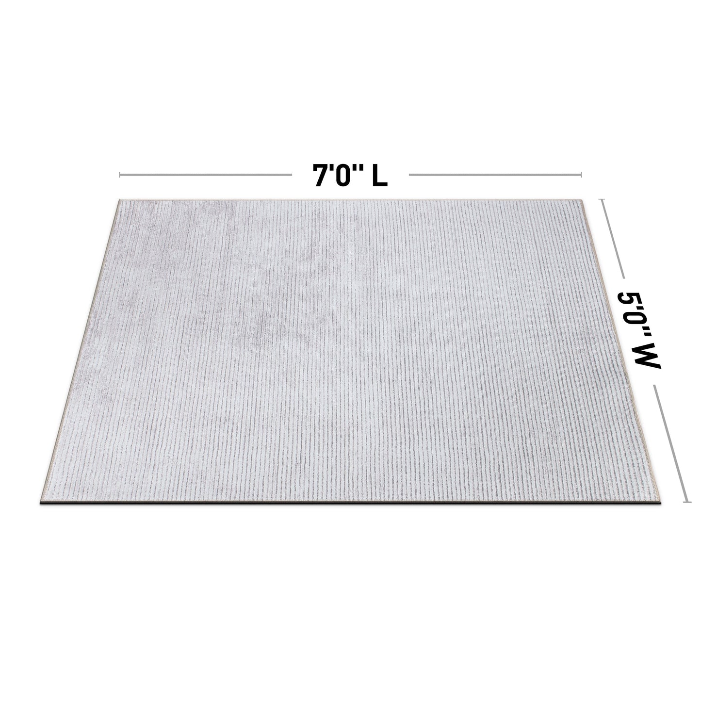 Tappeto moderno lavabile in lavatrice con strisce effetto anticato