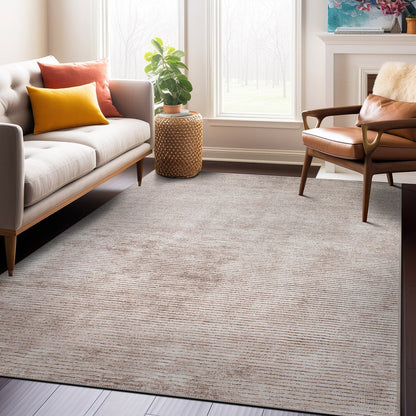 Tappeto moderno lavabile in lavatrice con strisce effetto anticato