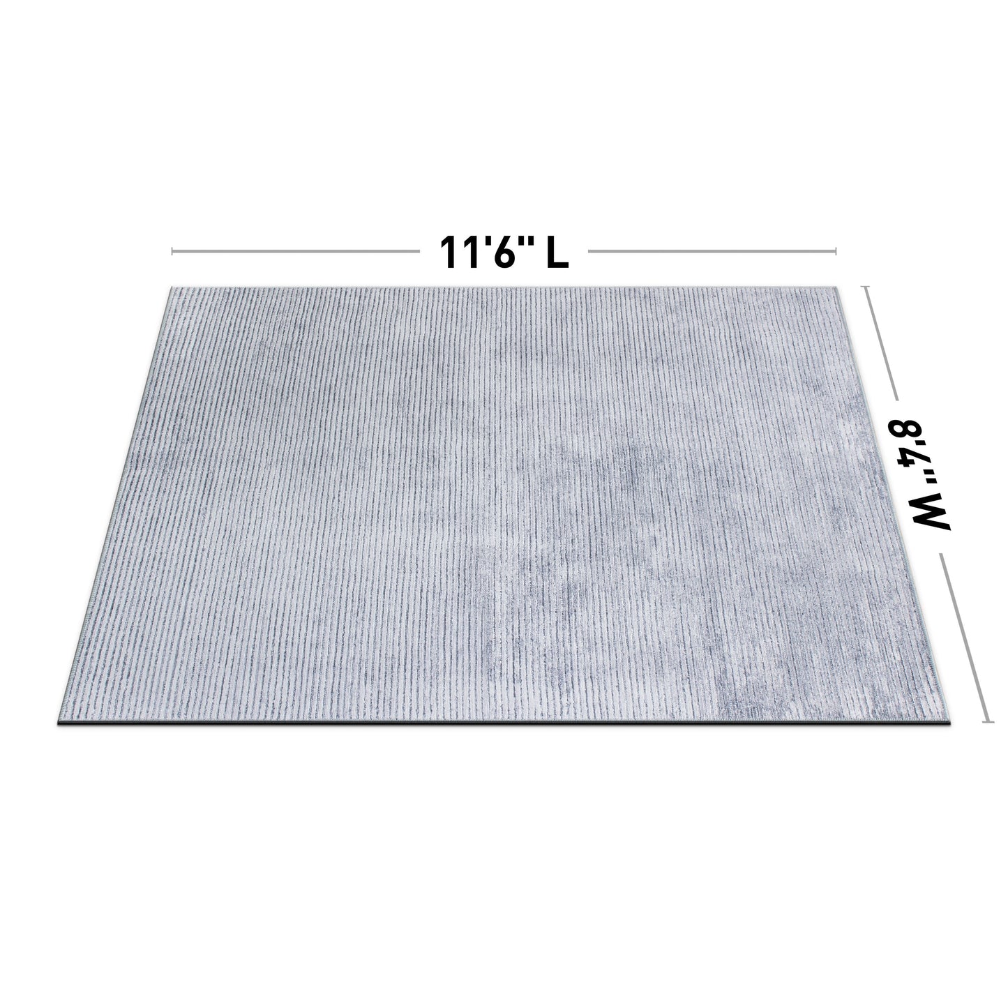 Tappeto moderno lavabile in lavatrice con strisce effetto anticato