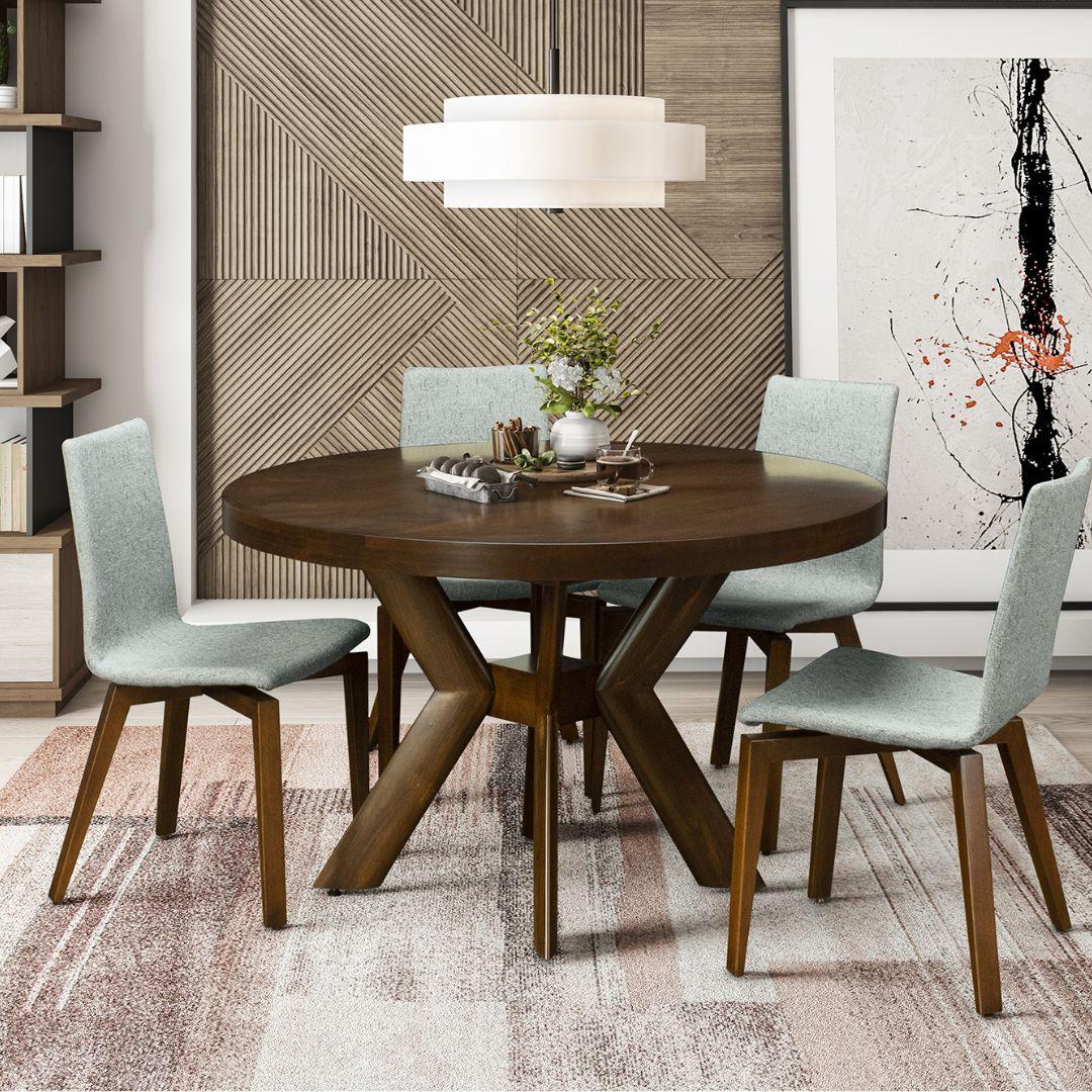 Tavolo da pranzo rotondo in stile Mid-Century