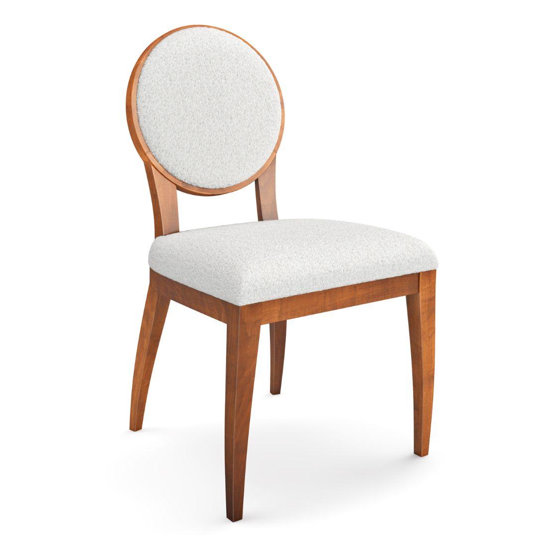 Sedia da pranzo con schienale rotondo in stile moderno di metà secolo