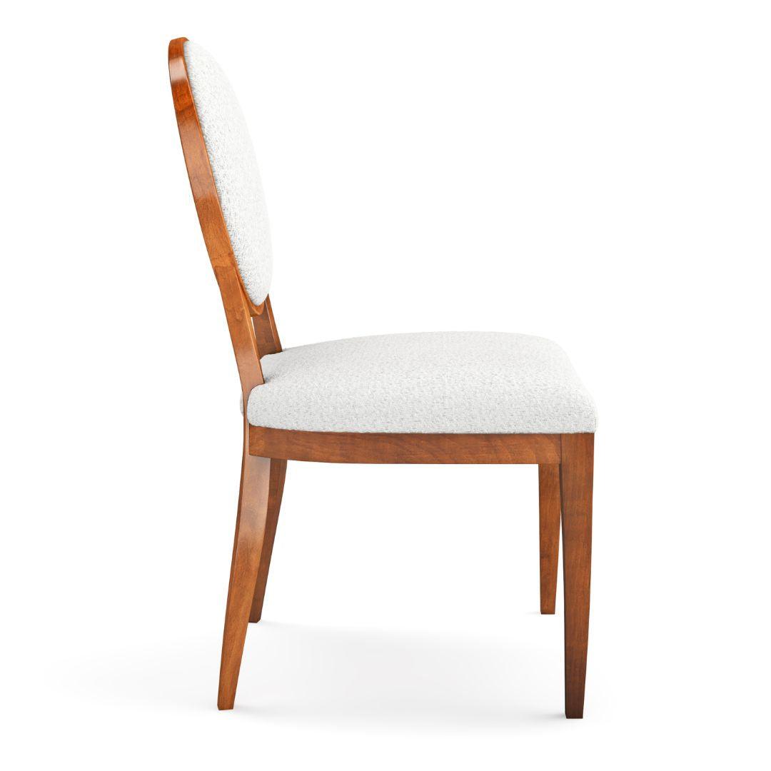 Sedia da pranzo con schienale rotondo in stile moderno di metà secolo