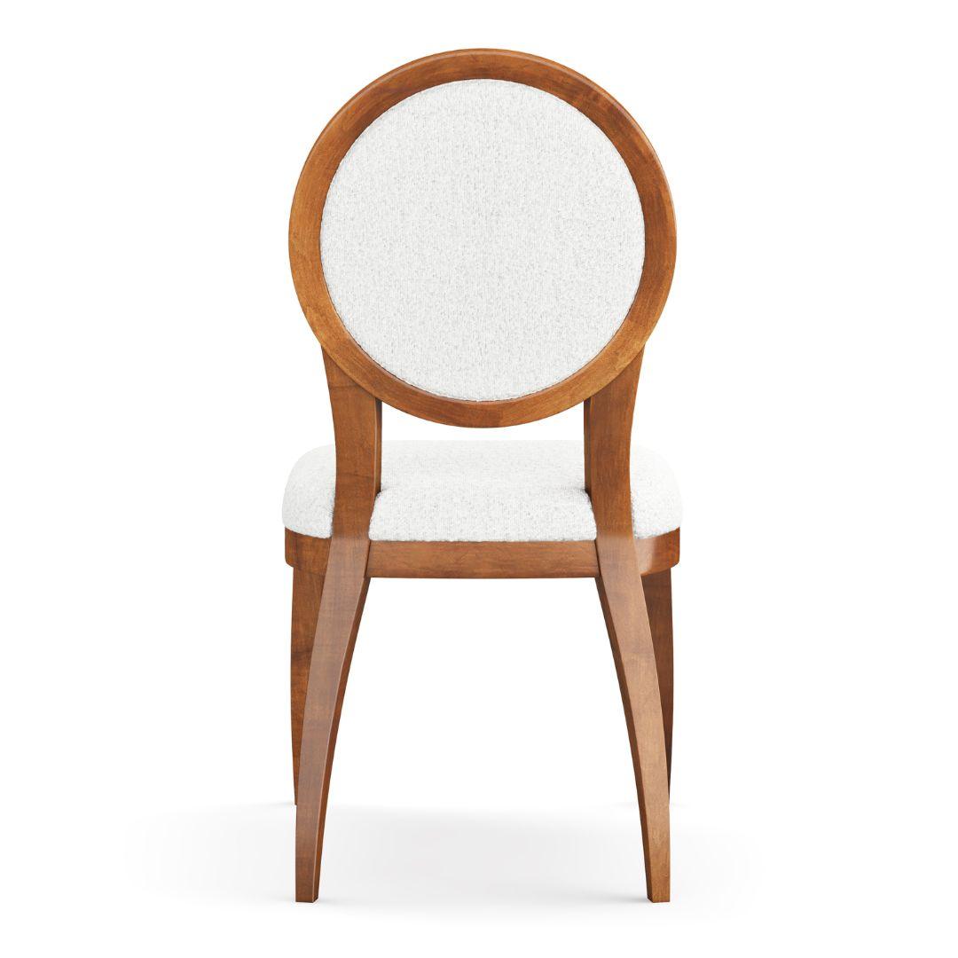 Sedia da pranzo con schienale rotondo in stile moderno di metà secolo