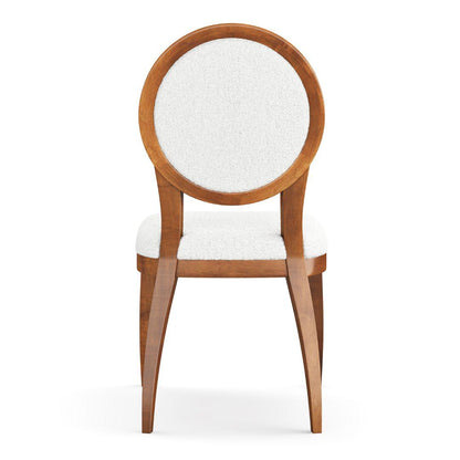 Sedia da pranzo con schienale rotondo in stile moderno di metà secolo