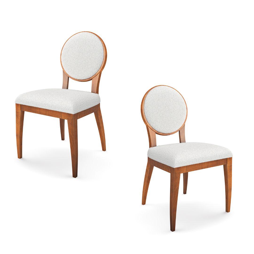 Sedia da pranzo con schienale rotondo in stile moderno di metà secolo