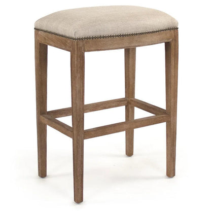 Sgabello da bar Cora con finiture a borchie