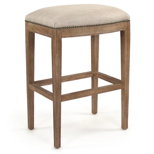 Sgabello da bar Cora con finiture a borchie