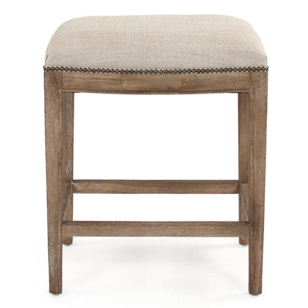 Sgabello da bar Cora con finiture a borchie