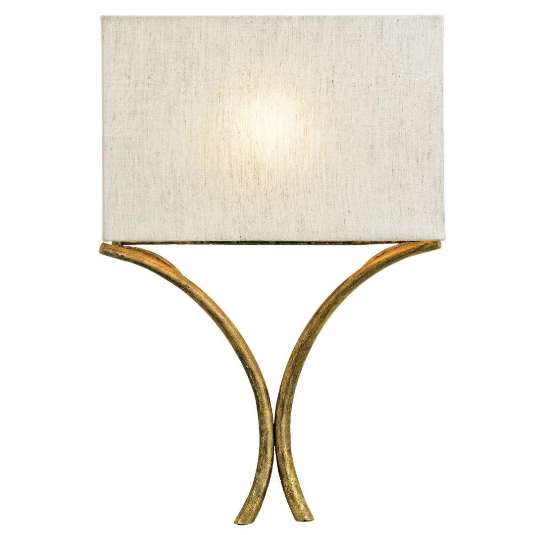 Applique da parete dorata a forma di quadrifoglio dorato