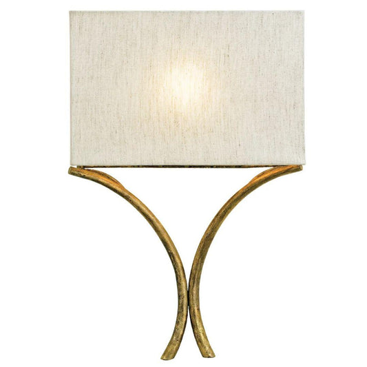 Applique da parete dorata a forma di quadrifoglio dorato