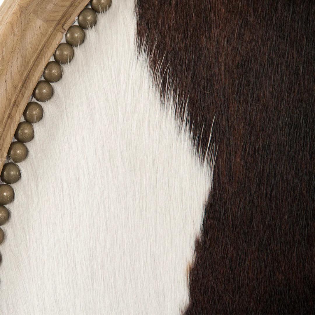 Sedie da pranzo in pelle di mucca brasiliana marrone