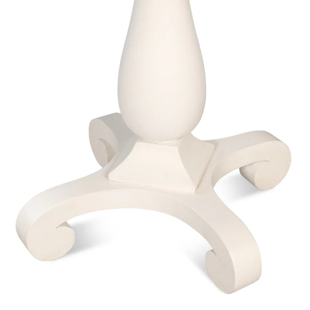 Tavolo da bistrot con piano in travertino bianco