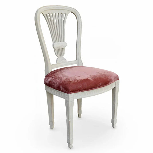 Sedia romantica con schienale a ventaglio