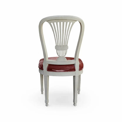 Sedia romantica con schienale a ventaglio