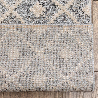 Tappeto moderno per corridoio e scale, modello Runner Harlow Trellis, su misura