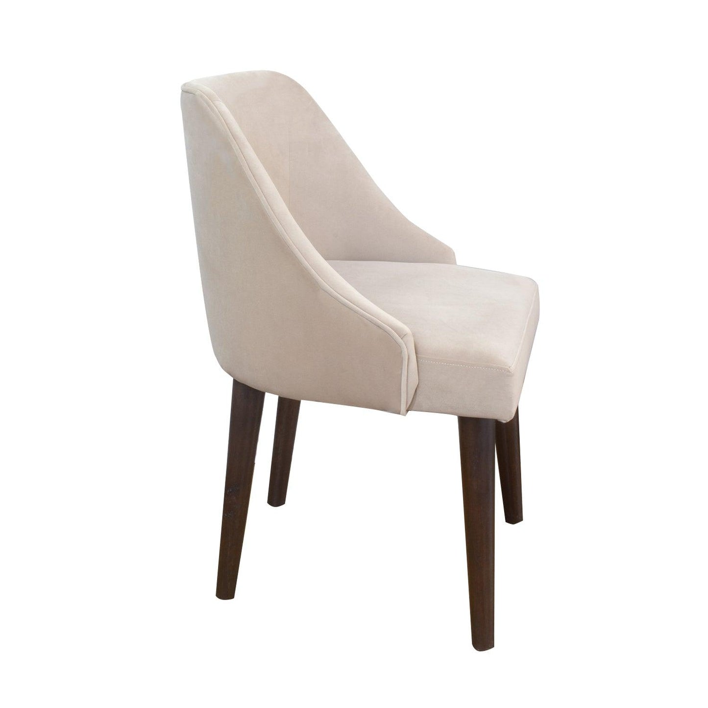 Sedia da pranzo in velluto bianco Mod