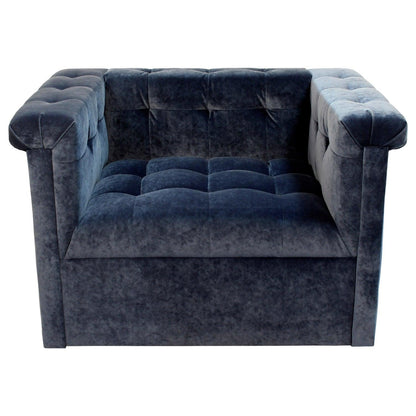 Poltrona girevole Banks Denim Accent