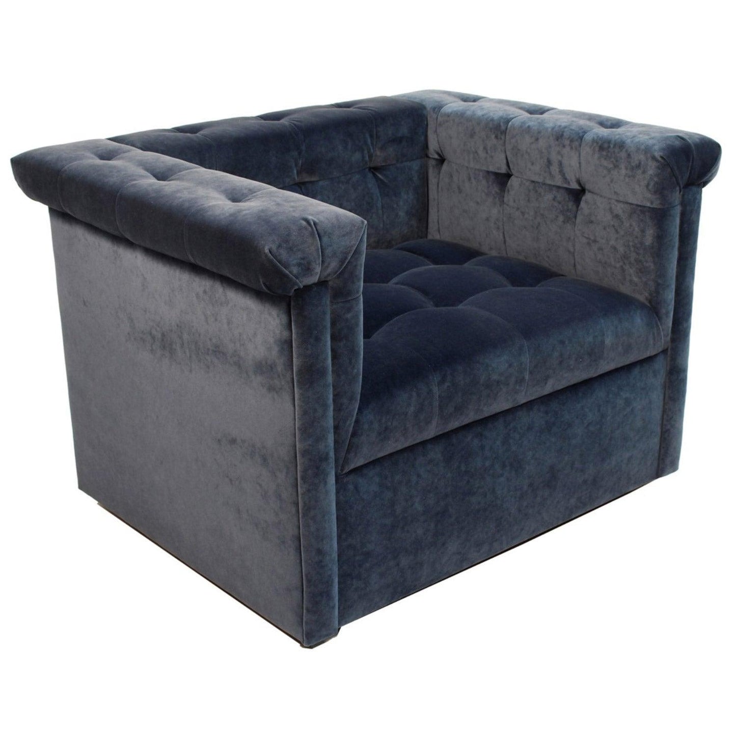 Poltrona girevole Banks Denim Accent