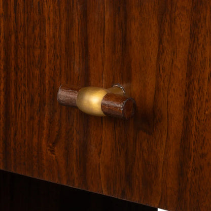 Tavolo consolle oblungo in noce scuro