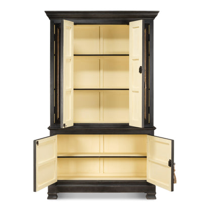 Mobiletto Directoire con finiture color carbone e oro