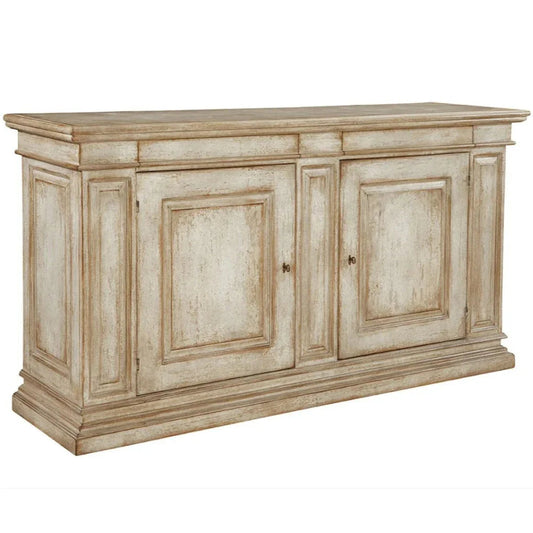 Credenza italiana in legno beige anticato