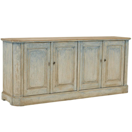 Credenza vintage blu anticata