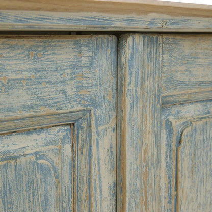 Credenza vintage blu anticata