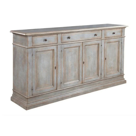 Credenza a quattro ante in grigio blu invecchiato
