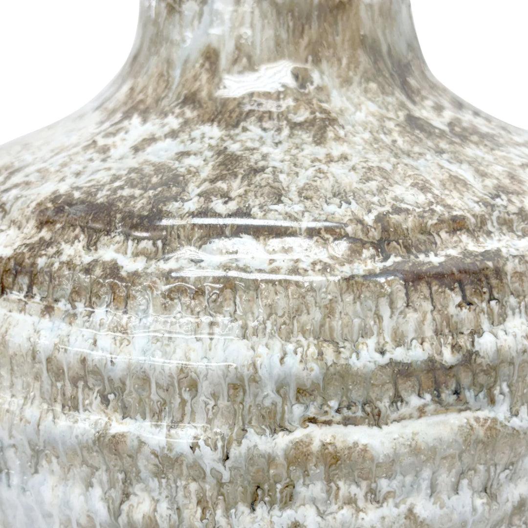 Vaso in gres verde anticato