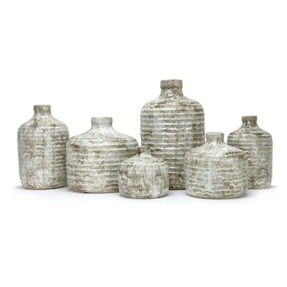 Vaso in gres verde anticato