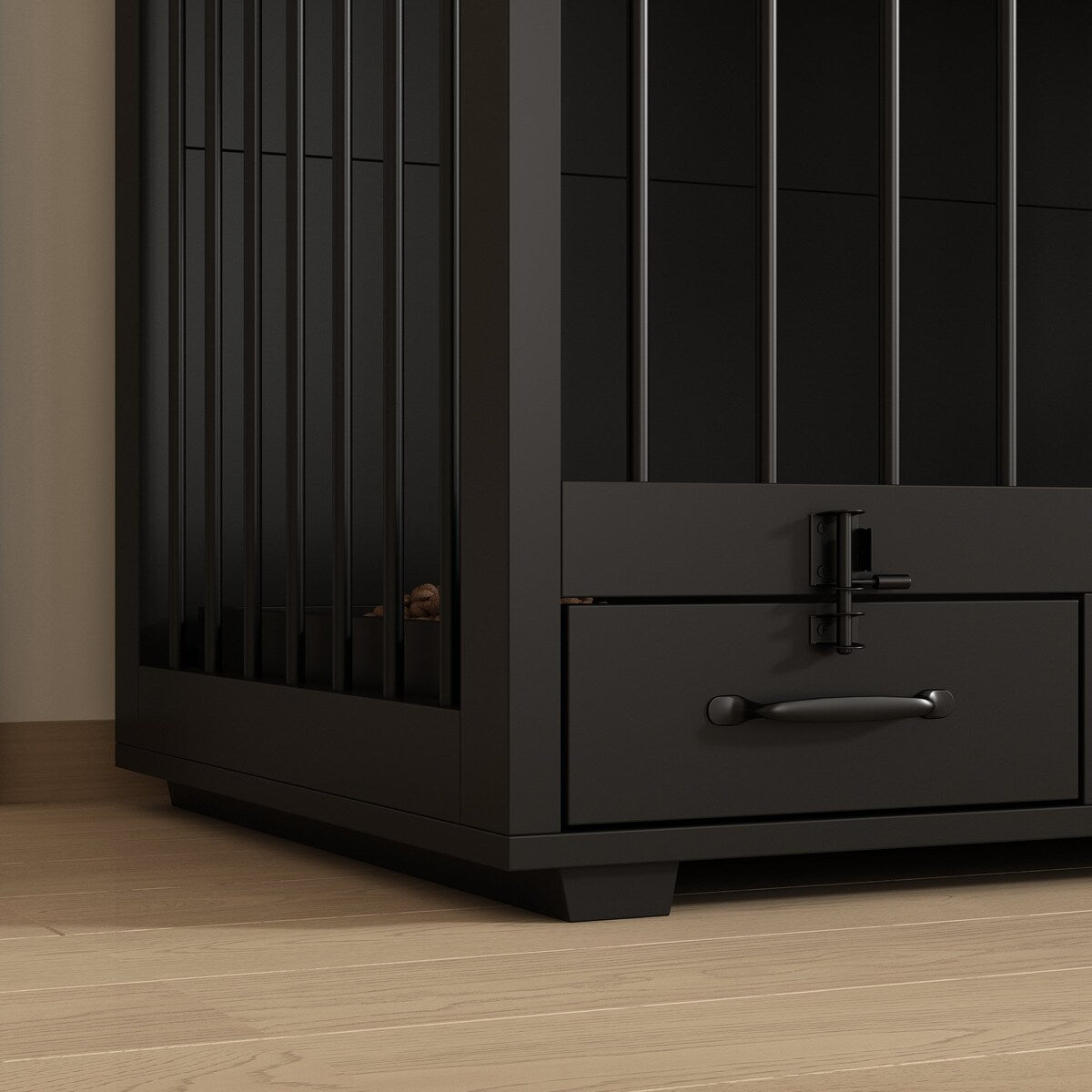 Mobili per cuccia per cani - Cuccia in legno per cani con divisorio e 2 cassetti