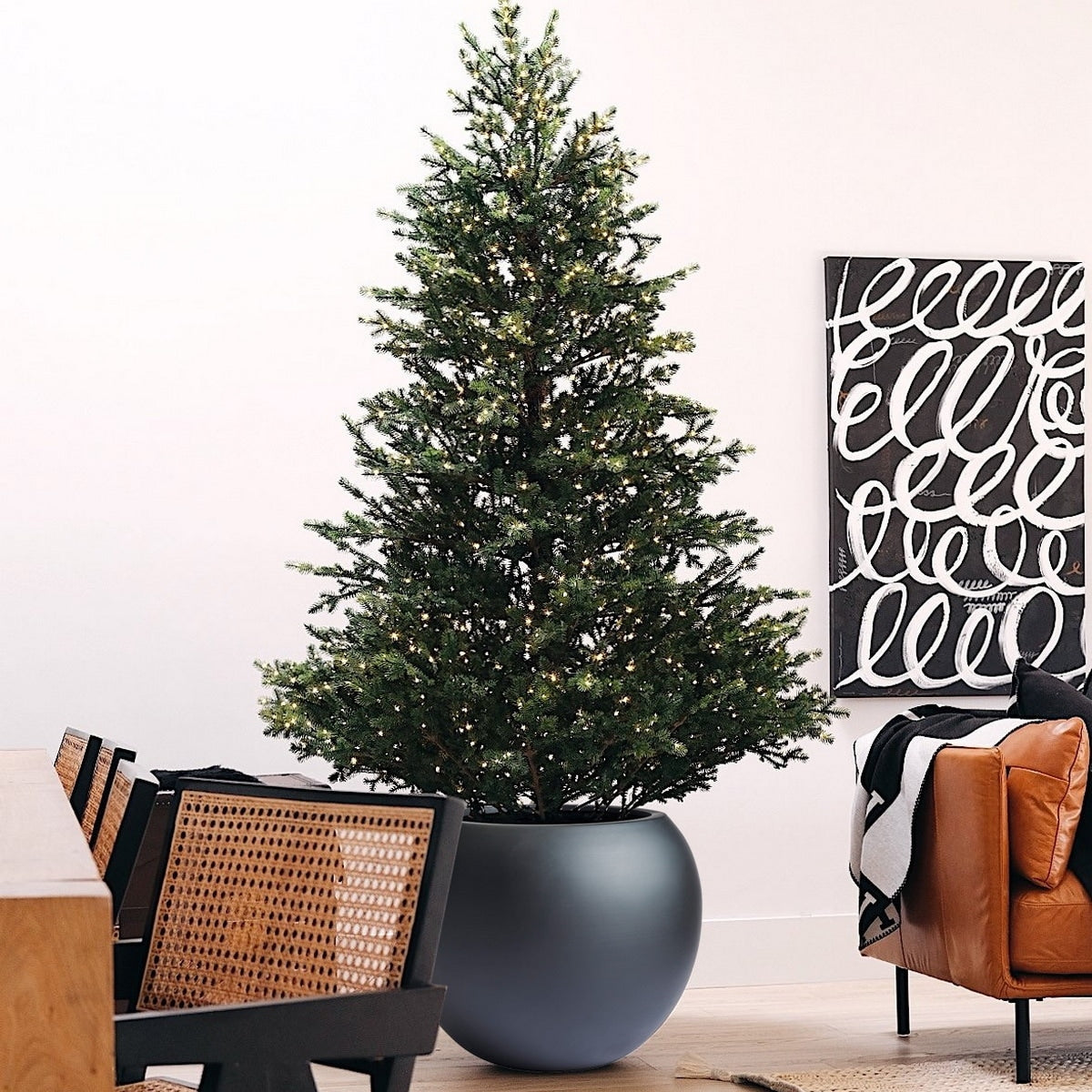 DreamPatio Riverside Fiberstone Modern Sphere Planter per interni/esterni