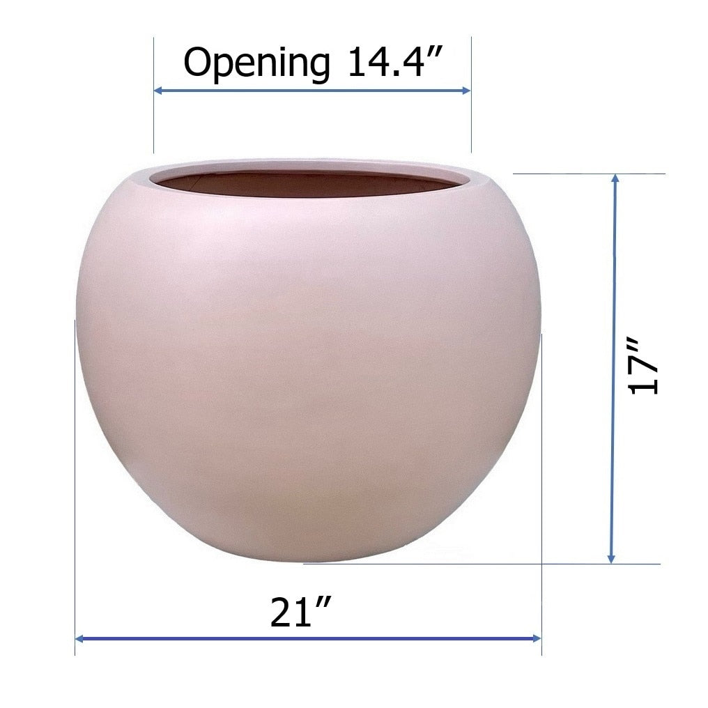 DreamPatio Riverside Fiberstone Modern Sphere Planter per interni/esterni