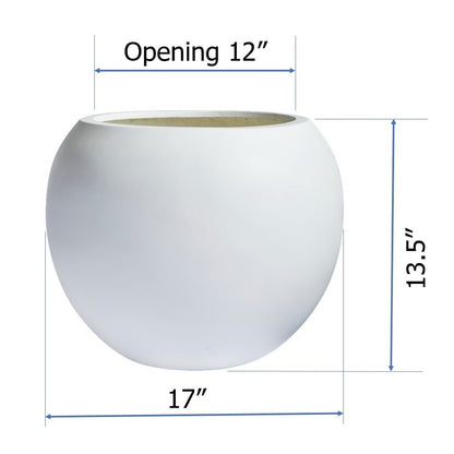 DreamPatio Riverside Fiberstone Modern Sphere Planter per interni/esterni