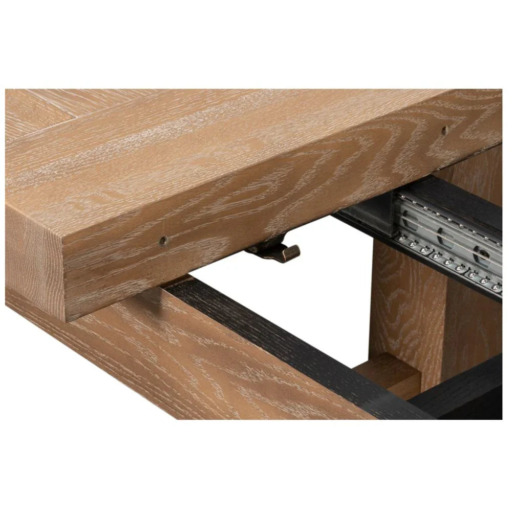 Tavolo da pranzo allungabile Bauhaus in rovere polveroso