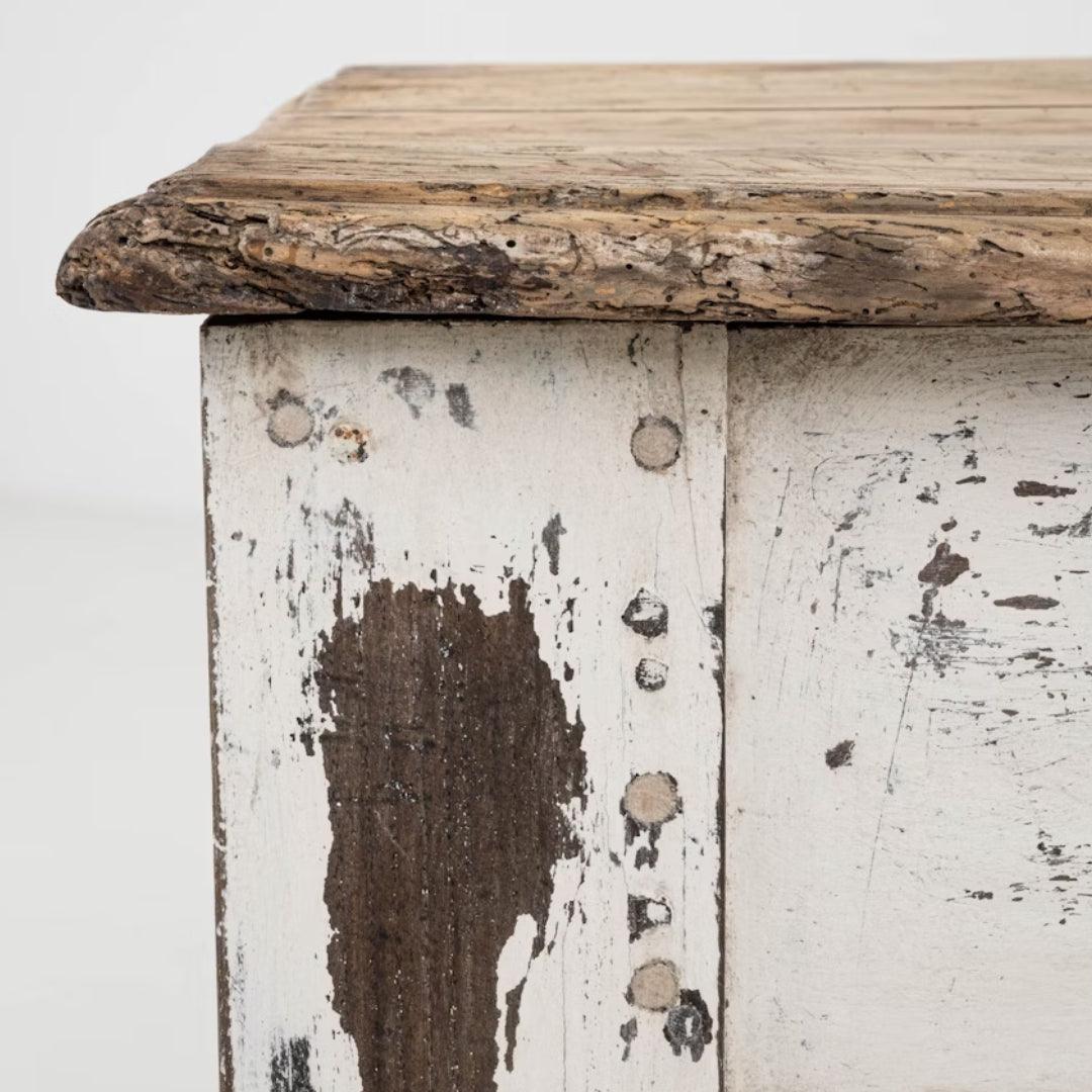 Tavolo antico da fattoria francese, circa 1870