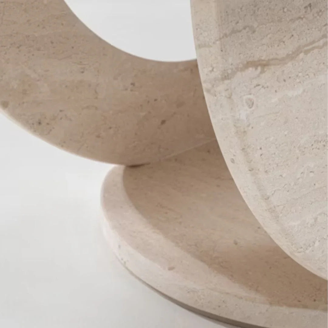 Tavolino da caffè vintage in travertino italiano, circa 1950