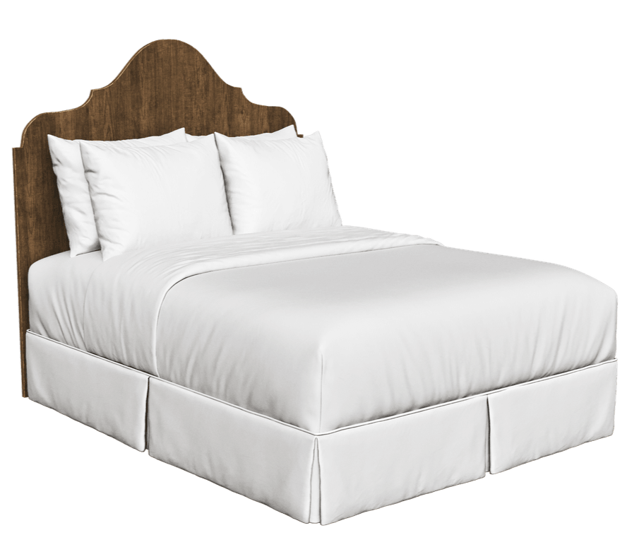 Testiera del letto in legno massello con assi arcuate