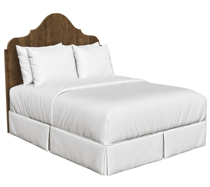 Testiera del letto in legno massello con assi arcuate