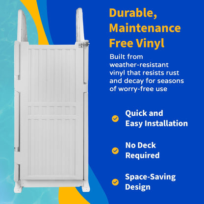 Sistema di ingresso Easy Pool Step con cancello - 32,5 pollici di larghezza x 82,5 pollici di profondità x 81 pollici di altezza