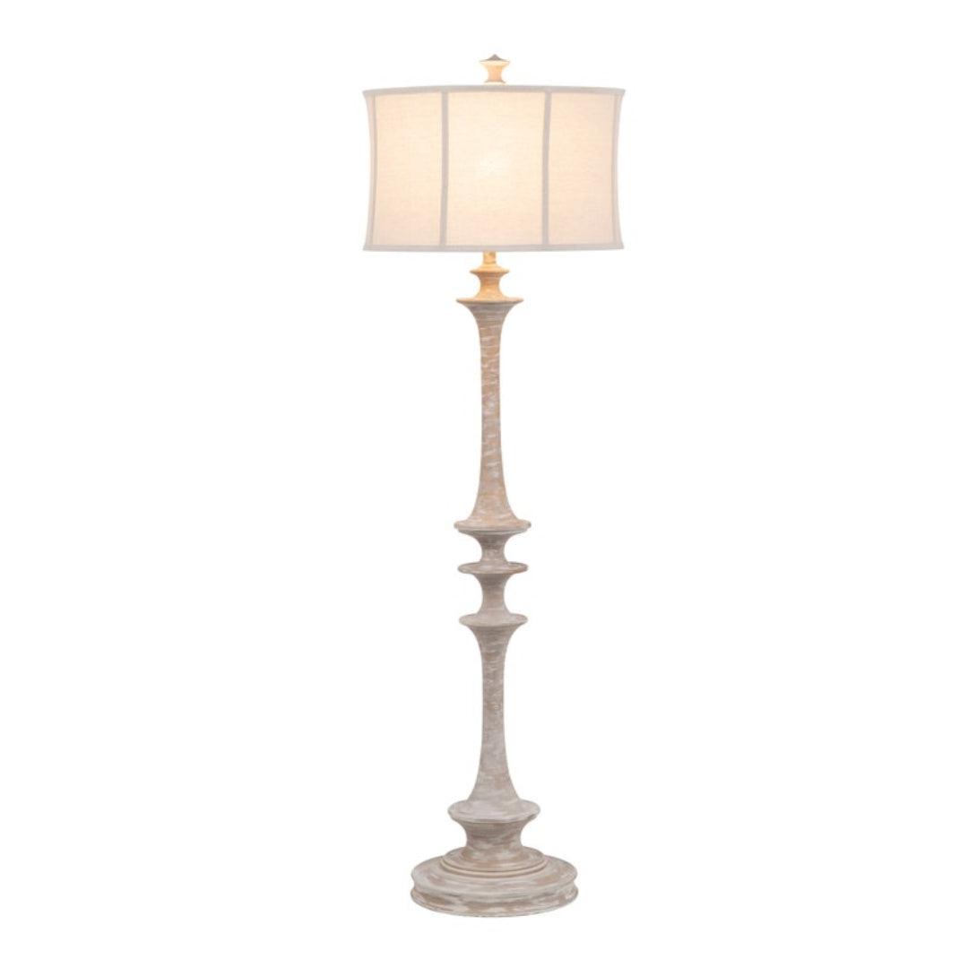 Lampada da terra con base totem naturale