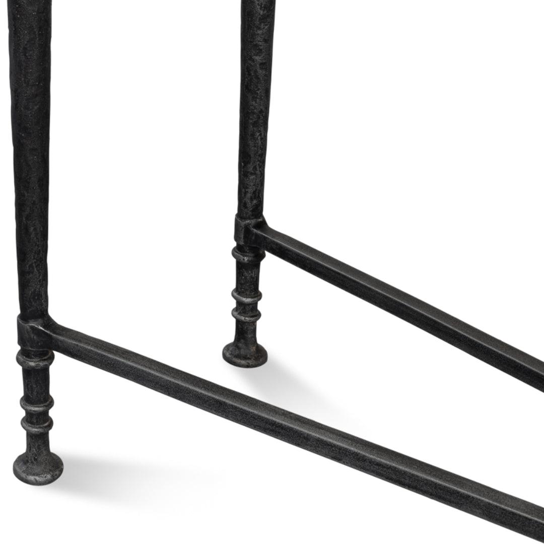 Elegante tavolo consolle con piano in legno