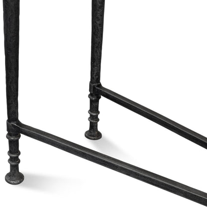 Elegante tavolo consolle con piano in legno