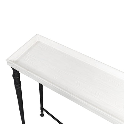 Elegante tavolo consolle con piano in legno